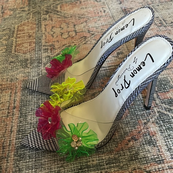 🌸 🌺 LEMON DROP Houndstooth Heel - Picture 3 of 6